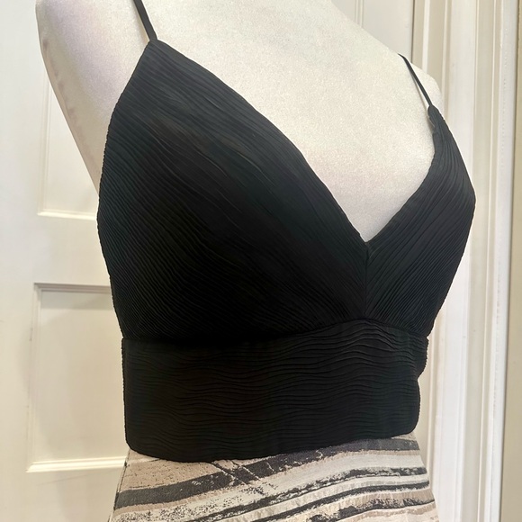 Badgley Mischka Metallic Miramare Gown Full Length Lined Size 4 - Picture 4 of 10